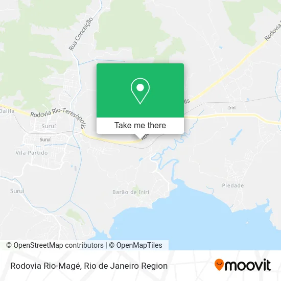 Rodovia Rio-Magé map