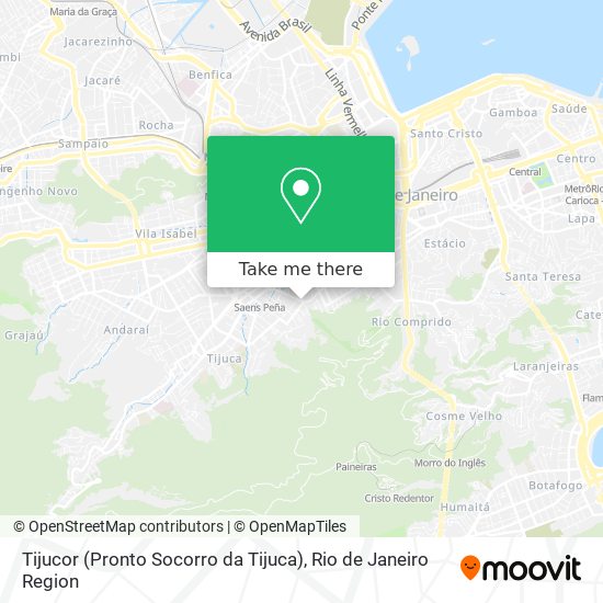 Mapa Tijucor (Pronto Socorro da Tijuca)