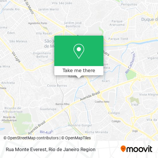 Mapa Rua Monte Everest