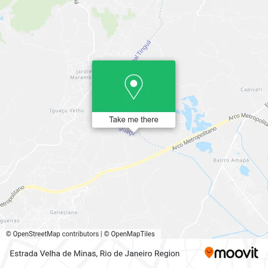 Estrada Velha de Minas map