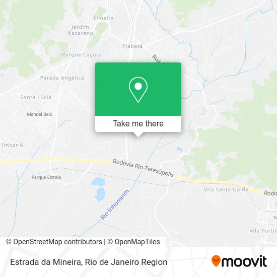 Estrada da Mineira map