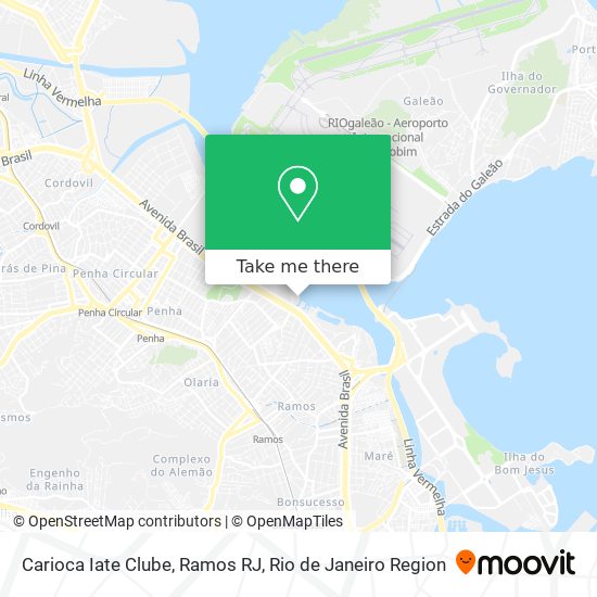 Mapa Carioca Iate Clube, Ramos RJ
