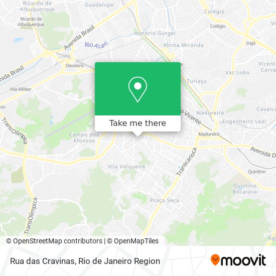 Mapa Rua das Cravinas