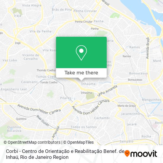 Mapa Corbi - Centro de Orientação e Reabilitação Benef. de Inhaú