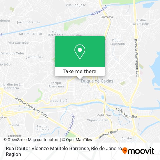 Rua Doutor Vicenzo Mautelo Barrense map