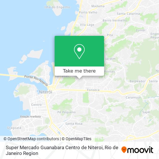 Mapa Super Mercado Guanabara Centro de Niteroi