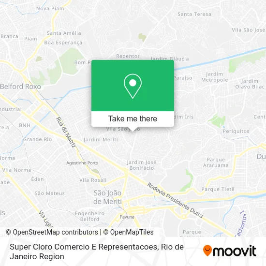 Super Cloro Comercio E Representacoes map