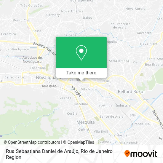 Rua Sebastiana Daniel de Araújo map