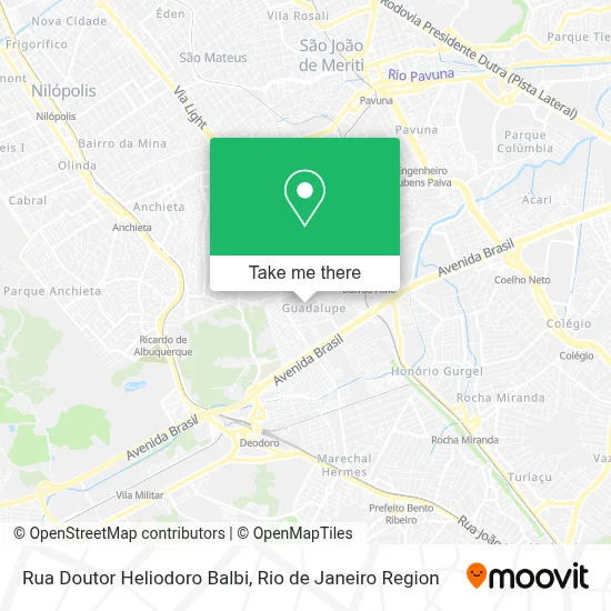 Rua Doutor Heliodoro Balbi map