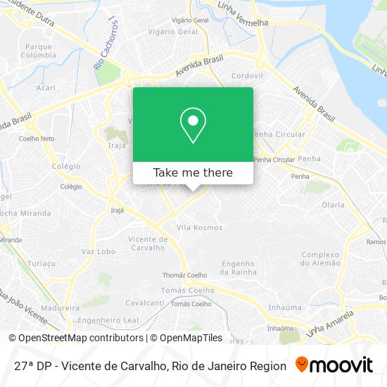 27ª DP - Vicente de Carvalho map