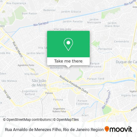 Mapa Rua Arnaldo de Menezes Filho