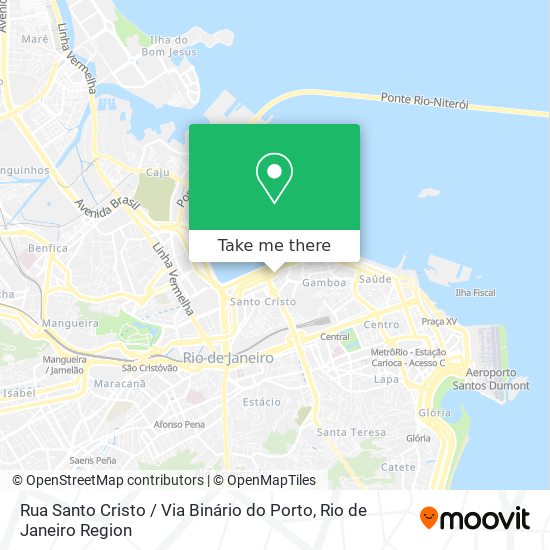 Mapa Rua Santo Cristo / Via Binário do Porto