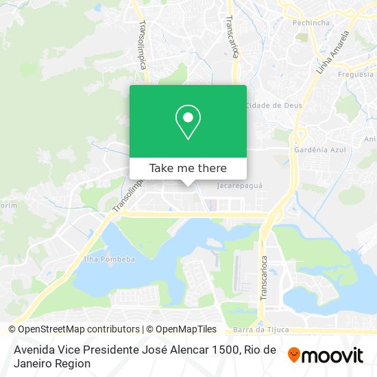 Mapa Avenida Vice Presidente José Alencar 1500