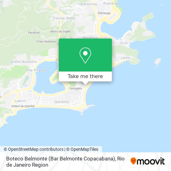 Mapa Boteco Belmonte (Bar Belmonte Copacabana)