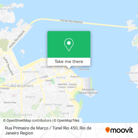 Rua Primeiro de Março / Túnel Rio 450 map