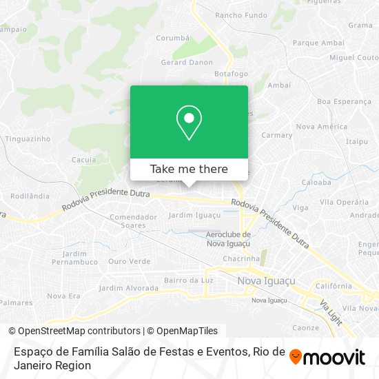 Espaço de Família Salão de Festas e Eventos map