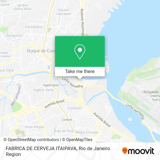 FABRICA DE CERVEJA ITAIPAVA map