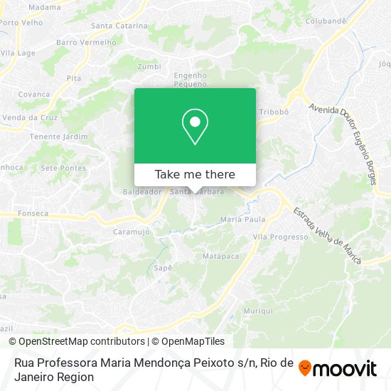 Rua Professora Maria Mendonça Peixoto s / n map