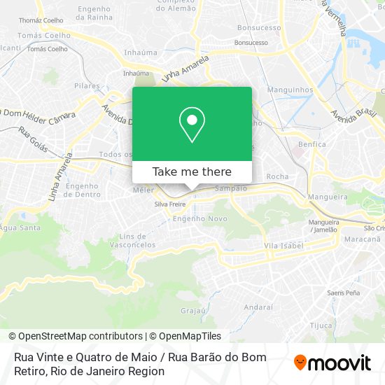 Mapa Rua Vinte e Quatro de Maio / Rua Barão do Bom Retiro