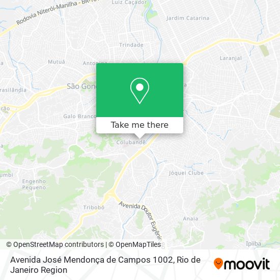 Mapa Avenida José Mendonça de Campos 1002