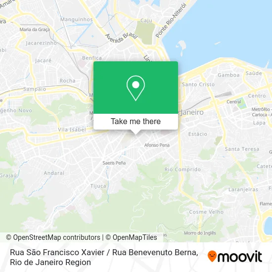 Rua São Francisco Xavier / Rua Benevenuto Berna map