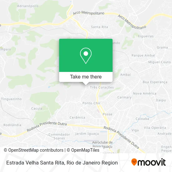 Estrada Velha Santa Rita map