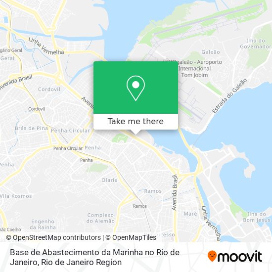 Mapa Base de Abastecimento da Marinha no Rio de Janeiro