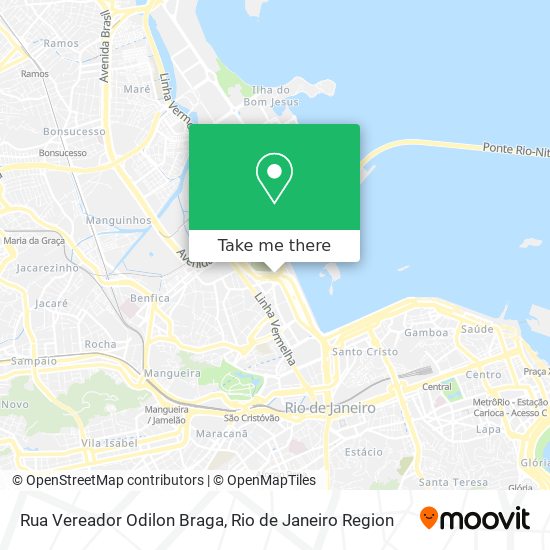 Mapa Rua Vereador Odilon Braga