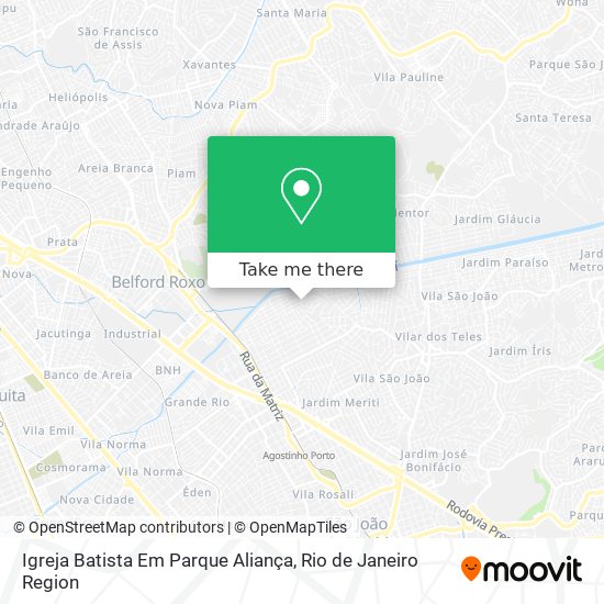 Mapa Igreja Batista Em Parque Aliança