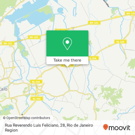 Rua Reverendo Luís Feliciano, 28 map