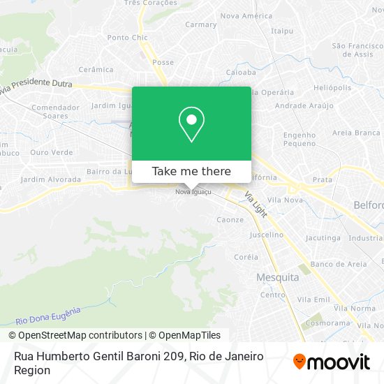 Mapa Rua Humberto Gentil Baroni 209