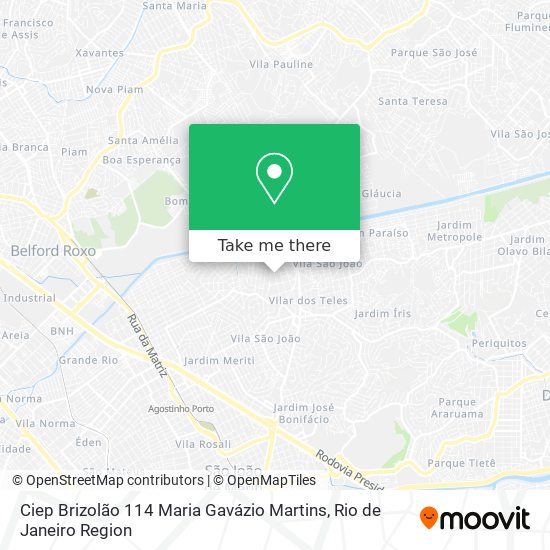 Ciep Brizolão 114 Maria Gavázio Martins map