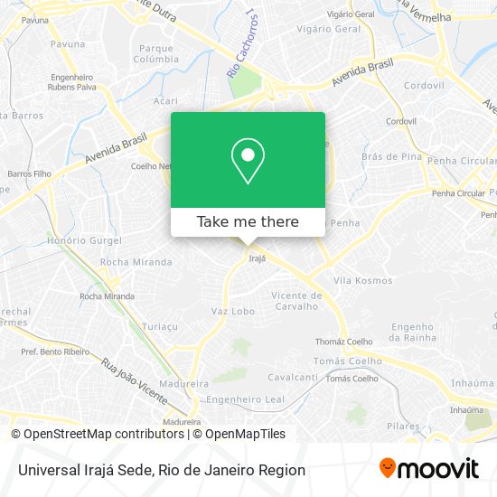 Universal Irajá Sede map