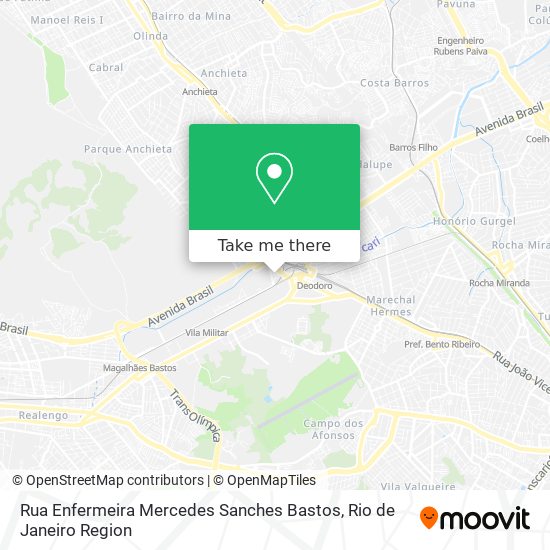 Mapa Rua Enfermeira Mercedes Sanches Bastos
