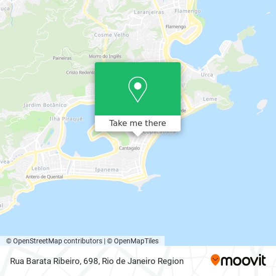 Mapa Rua Barata Ribeiro, 698