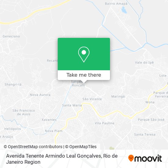 Avenida Tenente Armindo Leal Gonçalves map