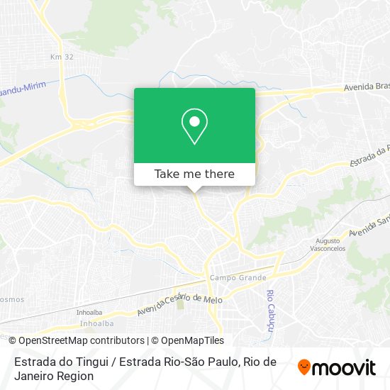 Estrada do Tingui / Estrada Rio-São Paulo map