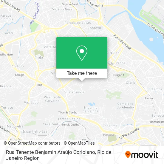 Rua Tenente Benjamin Araújo Coriolano map