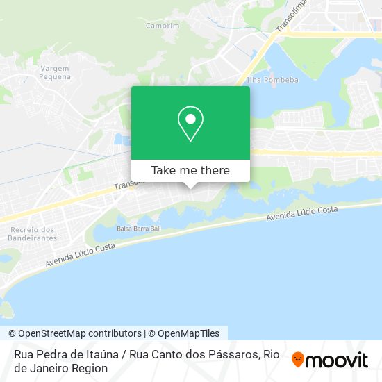 Mapa Rua Pedra de Itaúna / Rua Canto dos Pássaros