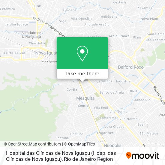 Hospital das Clínicas de Nova Iguaçu map