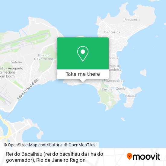 Mapa Rei do Bacalhau (rei do bacalhau da ilha do governador)