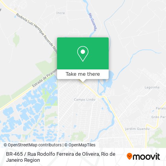 BR-465 / Rua Rodolfo Ferreira de Oliveira map