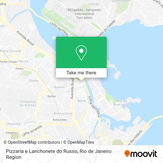Pizzaria e Lanchonete do Russo map