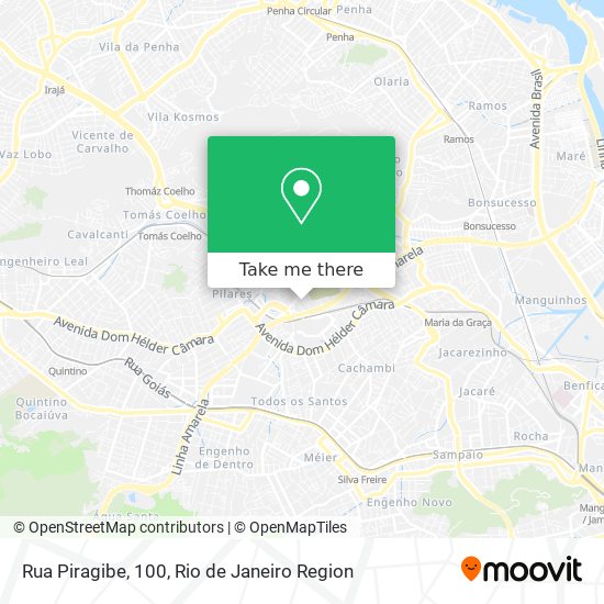 Mapa Rua Piragibe, 100