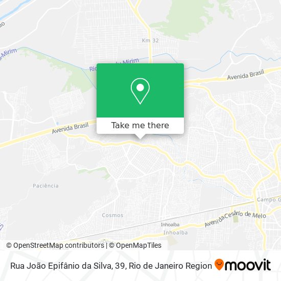 Mapa Rua João Epifânio da Silva, 39