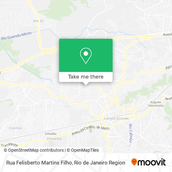 Mapa Rua Felisberto Martins Filho
