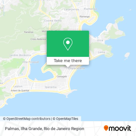 Mapa Palmas, Ilha Grande