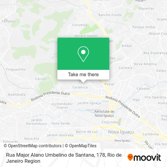 Rua Major Alano Umbelino de Santana, 178 map