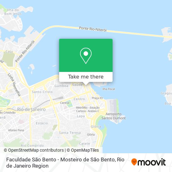 Mapa Faculdade São Bento - Mosteiro de São Bento