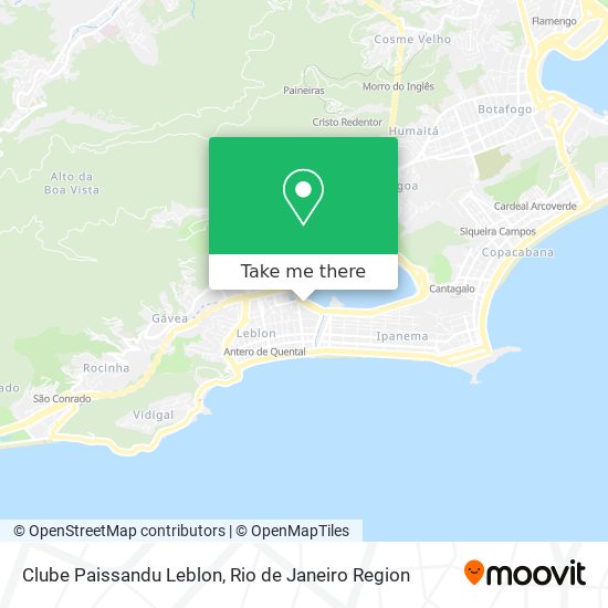 Clube Paissandu Leblon map